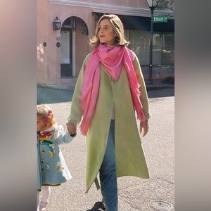 NWT Theory Pale Lime Collar Coat - Small